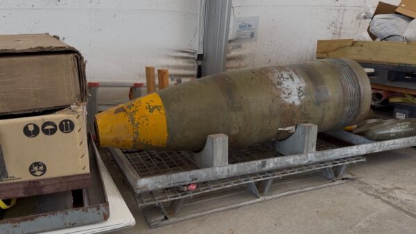 Material explosivo encontrado en Vieques, como parte de los trabajos de remoción de meterial de la Marina de Estados Unidos en Vieques, Puerto Rico.