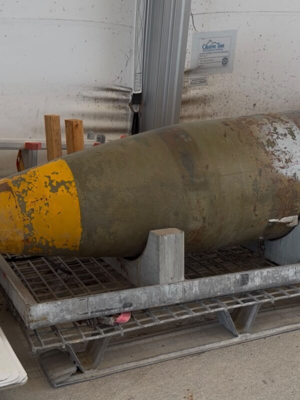 Material explosivo encontrado en Vieques, como parte de los trabajos de remoción de meterial de la Marina de Estados Unidos en Vieques, Puerto Rico.